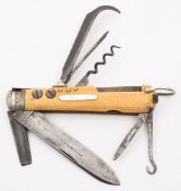 A 19th century 'Randolph Knife' officer's campaign combination knife by Joseph Hayward & Company,