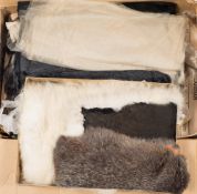 Two mother of pearl and white Ostrich feather fans:,