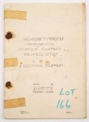 A facsimile copy of Hawker Typhoon maintenance notes:, issued by Dowty Equipment Limited.