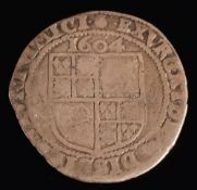 James I (1603-2) silver sixpence: third bust, 1604.