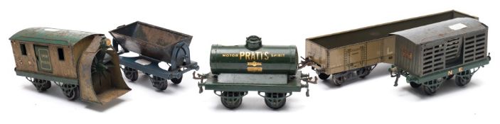 A Hornby Snow Plough, a 'Pratts Spirit' tanker,