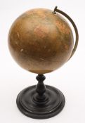 A Philips 9 inch terrestrial globe on stand:,