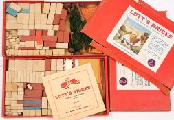 Lotts, Building Bricks, sets No 2 and 2A: both boxed.