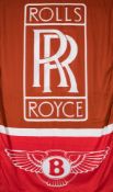 A Rolls-Royce and Bentley double side flag:, 200cm x 150cm.