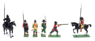 A collection of handmade and hand painted English Civil War figures:,
