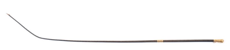 An early 20th century lady's yellow metal mounted riding whip:,