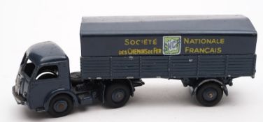 A French Dinky Tracteur Panhard in 'SNCF' livery:, unboxed.