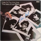 WITHDRAWN Lou Reed 'Walk On The Wild Side-The Best of Lou Reed' signed album cover:,