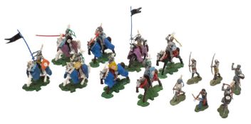 A collection of Britains 'Swoppet' series 15th century knights:,