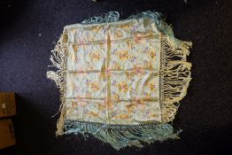 An early 20th century silk shawl:,