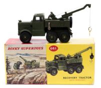 Dinky No 661 Military Scammel Recovery Tractor with windows:,