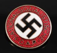 An NSDAP enamel lapel badge by Josef Feix:, stamped RZM M1/141 ( Sone Gablonz and der Neisse'), 2.
