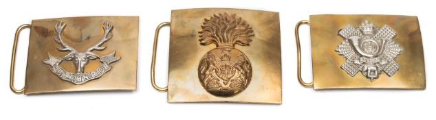 A Royal Scottish Fusiliers gilt brass belt buckle:,
