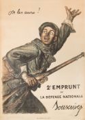 A WWI French poster 'On les aura!' by Abel Jules Favire (1867-1945):,
