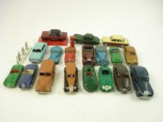 A collection of Dinky cars:, including a Sunbeam Alpine, a Bristol 450 (163),