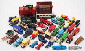 A small collection of Matchbox 'Models of Yesteryear' together with a group of various vintage vans