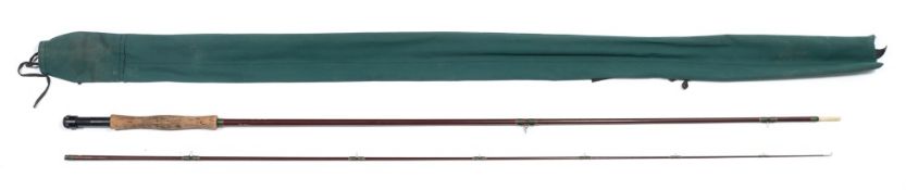 A two piece 'The Exe Flyweight Special' 9ft rod by Lance Nicholson, Dulverton:,