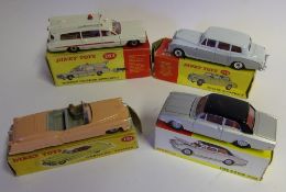 Dinky No 131 Cadillac Tourer: No 263 Superior Criterion Ambulance No 198 Rolls-Royce Phantom V and