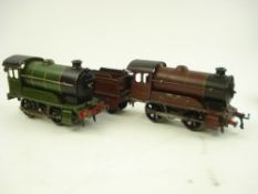 A Hornby clockwork Type 501 LMS 0-4-0 loco and tender in maroon '5600':,