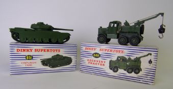 Dinky No 651 Centurion Tank: and No 661 Recovery Tractor, with card insert both in original boxes,