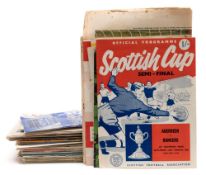 A collection of mid-20th century football programmes including First Division and lower table