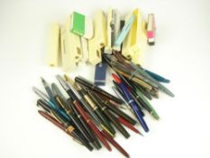 A collection of various early 20th century fountain pens:,