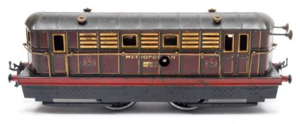 A Hornby clockwork Metropolitan locomotive:, as Metropolitan Railway No2:.