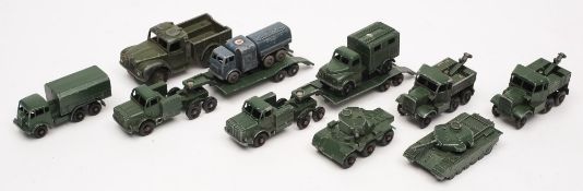 A collection of Lesney 1-75 series military vehicles:,
