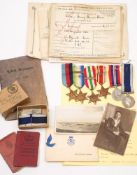 A WWII group of six to 'K66952 W H T Hill Sto 1 RN':, 19389-45 Star, Atlantic Star with clasp,