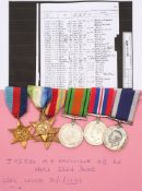 A WWII group of six to 'J95384 A R E Gascoigne AB RN': comprising 1939/45, Atlantic,