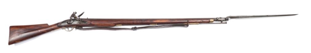 A 19th century 1796 pattern 'Brown Bess' flintlock musket:,