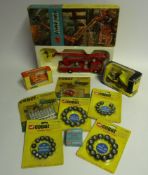 Corgi, No 1127 Simon Snorkel Fire Engine: No 403 Skip Dumper, No 389 Reliant Bond Bug 700ES,