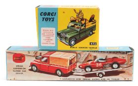 Corgi Gift Set No 17 land-Rover with Ferrari Racing car (trailer missing) and Corgi No.