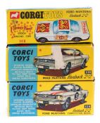 Corgi No.320 Ford Mustang Fastback 2+2, No.325 Ford Mustang Competition Model and No.