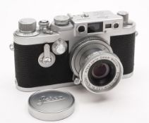 A Leica III Model G camera with Leitz Elmar 50mm F2.