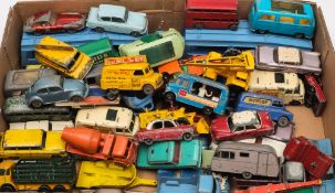 A collection of Lesney 1-75 series vehicles:, including a Ford Anglia No 7,