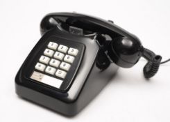 A GPO black bakelite 782 series twelve button desk phone:, with hash and star buttons.