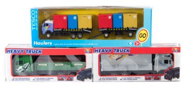 Britains, and others, various scales of delivery lorries: including Milk Lorries, Cement Lorries,