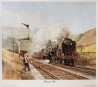 A copy of the plans for the 4-6-2 locomotive 'Britannia' together with two other railway related