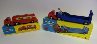 Corgi No 1100 'Carrimore' Low-Loader: and No 1110 Mobil gas Petrol Tanker, both in original boxes,