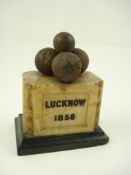 The Siege of Lucknow, a marble and grape shot commemorative:,