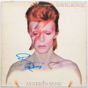 WITHDRAWN David Bowie 'Aladdin Sane' signed album cover with note of provenance:,
