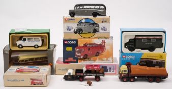 A Corgi Classic 'Police Mobile Column':, together with a 'Blackpool Fire Brigade AEC Pump Escape',