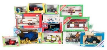 Britains, and others, various scales of Farm tractors and machinery: including combine harvesters,