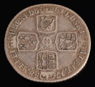 George II (1727-60) silver sixpence: old bust.R.