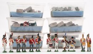 A collection of handmade and hand painted Napoleonic regimental figures:,