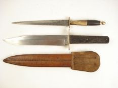 A late 19th century Bowie style knife by Wingfield, Nottingham:,