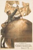 A WWI French poster 'Credit Lyonnais- Liberte' by Abel Jules Favire (1867-1945):,