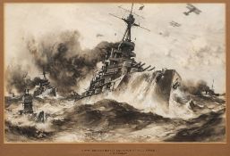 * Charles Murray Padday [1868-1954]- Destruction of the Dresden off Juan Fernadez Island,