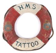 A life preserver from the Auk-class Minesweeper HMS Tattoo:,
